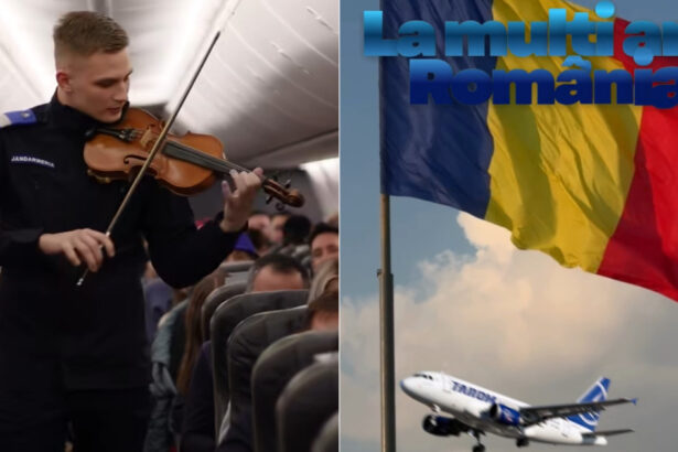video moment emotionant la 10 000 de metri un jandarm a cantat la vioara imnul romaniei in avion 692c54ea7fb43