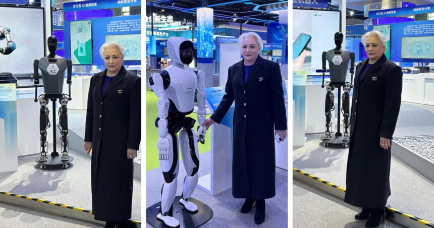 videofoto viorica dancila s a pozat cu robotii la un targ la beijing fosta prim ministra a doua vizita in china in ultimele luni 6915d2936636b