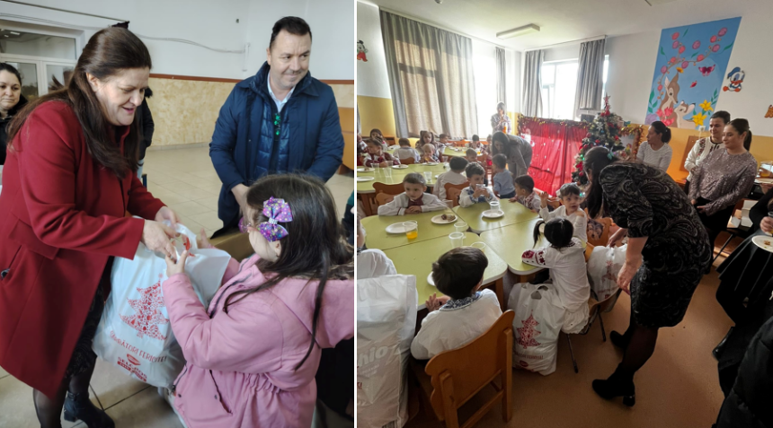 foto copiii din comuna baraganu au primit cadouri de craciun cu sprijinul consiliului local si al unei firme private 6945b73291ca9