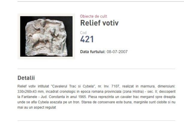 furate din muzeul de arheologie constanta trei obiecte de cult intre care si cavalerul trac par sa se fi topit in univers 694d101d313a8