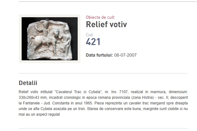 furate din muzeul de arheologie constanta trei obiecte de cult intre care si cavalerul trac par sa se fi topit in univers 694d101d313a8