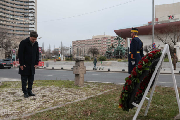 galerie foto nicusor dan a depus o coroana de flori la monumentul eroilor revolutiei din 1989 din piata universitatii 6947c19306b11