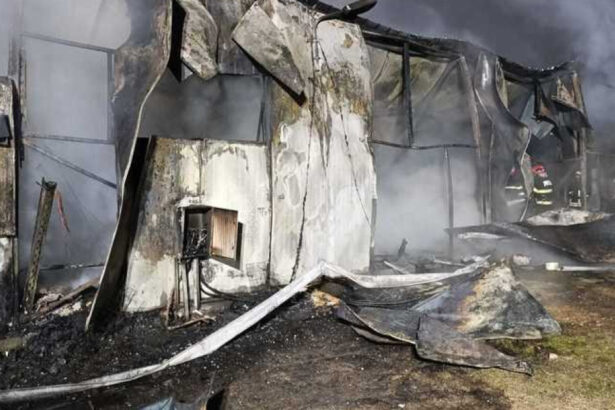 incendiu puternic la o hala din arges flacarile au cuprins 500 de metri patrati utilaje de productie distruse 695382c30b25a