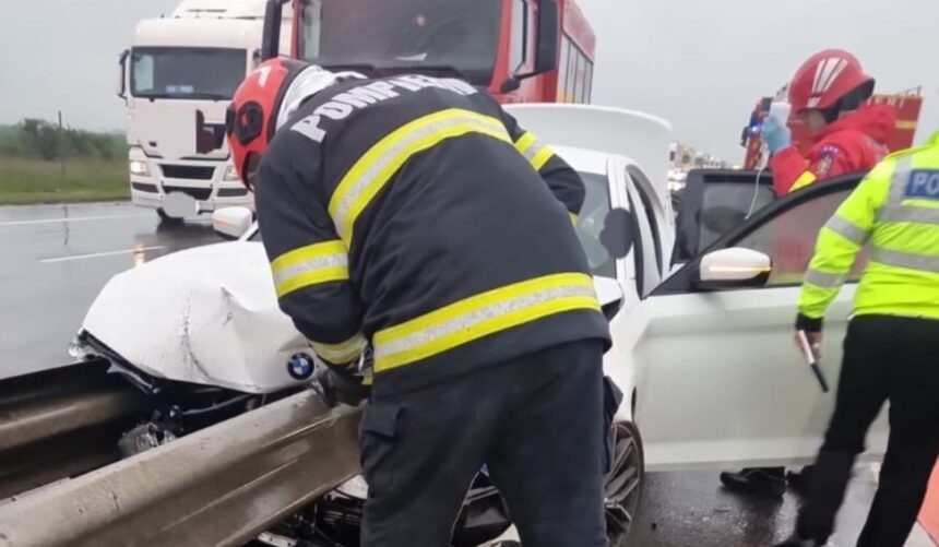 oficial de la politia romana accident pe autostrada a4 agigea ovidiu intervine smurd traficul rutier este ingreunat 694bc5a4295e4