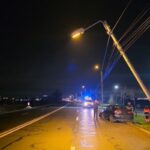 un autoturism a intrat intr un stalp intre eforie nord si eforie sud soferul a fost transportat la spital 694b7845a1218