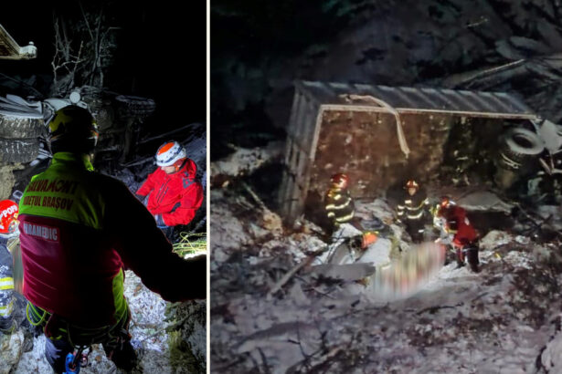 video accident mortal in judetul sibiu doi barbati au murit dupa ce camionul incarcat cu lemne cu care circulau s a rasturnat intr o rapa 6954e9583b512