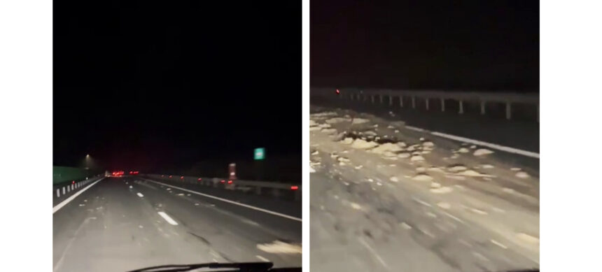 video cu impact emotional autostrada a2 blocata cu lesuri de animale traficul rutier este deviat 693a6a1845e9b