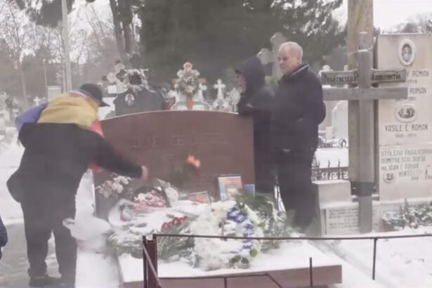 video nostalgicii comunismului au mers la mormantul lui ceausescu au adus tablouri si au discutat despre politica vremii 694d5140d977d