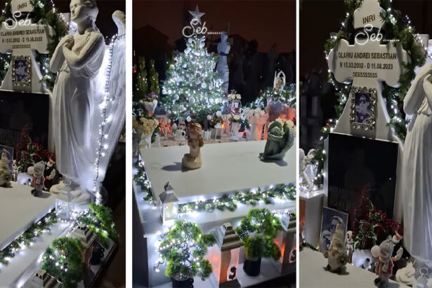 video tatal lui sebi a impodobit bradul la mormantul fiului scrisoarea cutremuratoare pe care i a transmis o tanarului disparut 694119e45ae6d