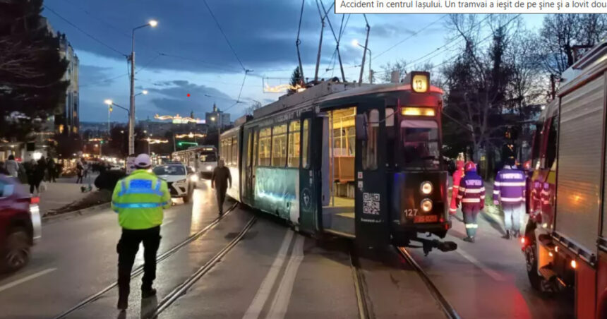 video un tramvai a deraiat la iasi acrosand doua vehicule 6931cf684baa8