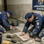 jandarmeria imaginile cu jandarmi care pun gresie sunt facute cu ai sindicatul care a postat fotografia anuntase ca e reconstituire 695d0393c6acf