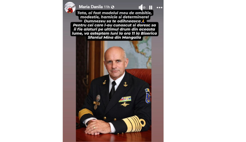 viceamiralul dorin danila va fi inmormantat astazi la mangalia mesajul de ramas bun al fiicei sale tata ai fost modelul meu de ambitie modestie harnicie si determinare 69770801d6515