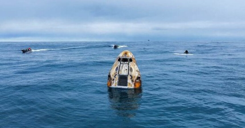 video echipajul de pe iss a revenit pe pamant un astronaut are probleme medicale momentul in care capsula spacex ajunge in oceanul pacific 6968ba6d48bac