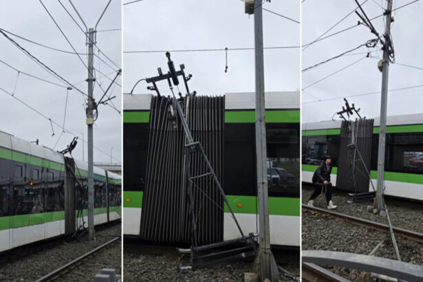 video incident in capitala linia de tramvai 41 complet blocata din cauza unei defectiuni la reteaua electrica 697cbca9950d5