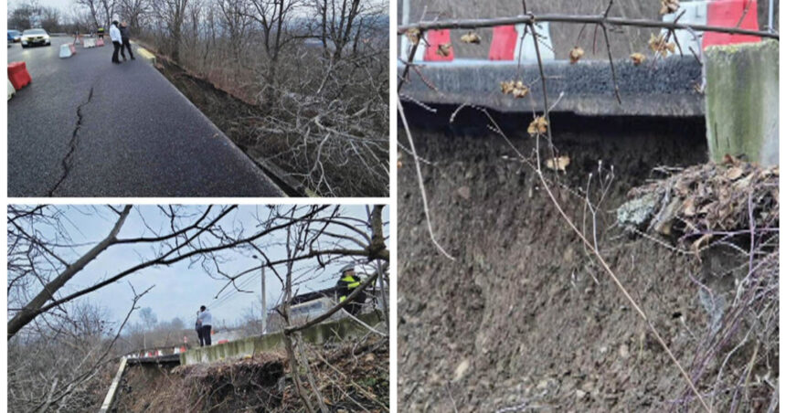 video sosea surpata la intrare in campina restrictii de trafic e a treia alunecare de teren care are loc in zona in doar cateva saptamani 69660cdb23ebc