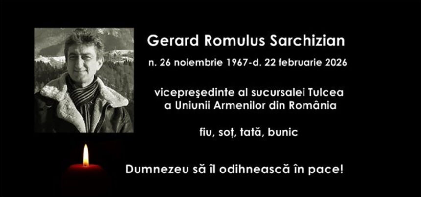 a trecut in nefiinta gerard romulus sarchizian vicepresedintele uniunii armenilor din romania sucursala tulcea 699bf55373f64