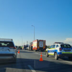 accident pe a4 in zona intrarii pe a2 un autoturism a intrat in parapet 6999c9cd31765