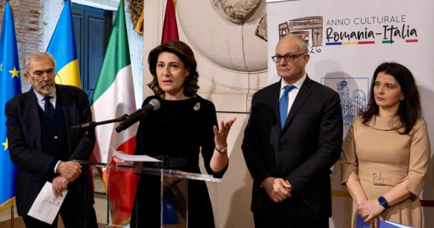 distinctie acordata ambasadorului romaniei in italia la inaugurarea unei expozitii dedicate lui brancusi la mercati di traiano 699b325459c60