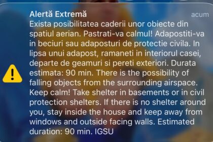 un nou mesaj ro alert pentru judetul tulcea exista posibilitatea caderii unor obiecte din spatiul aerian 69a06863d1445