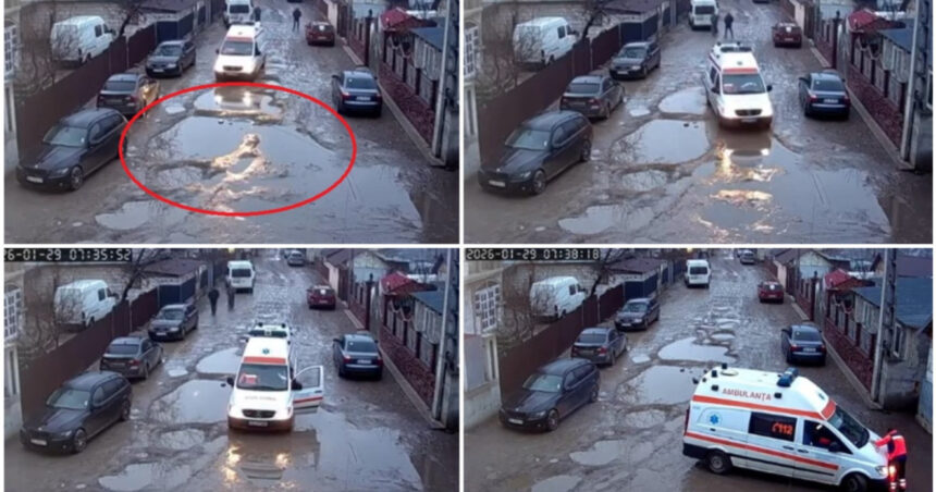 video sosele distruse localnici revoltati judetul in care o ambulanta in misiune s a rupt in gropile de pe drum a plecat stricata cu ea 6982f1bb0fcec