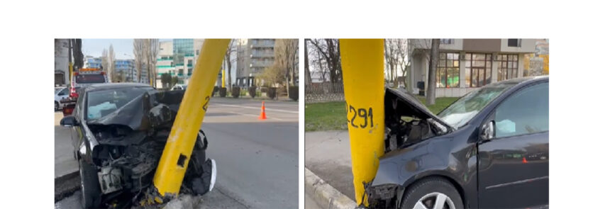 accident rutier in mamaia un autoturism a intrat in plin intr un stalp de electricitate 69c621c0aeafb