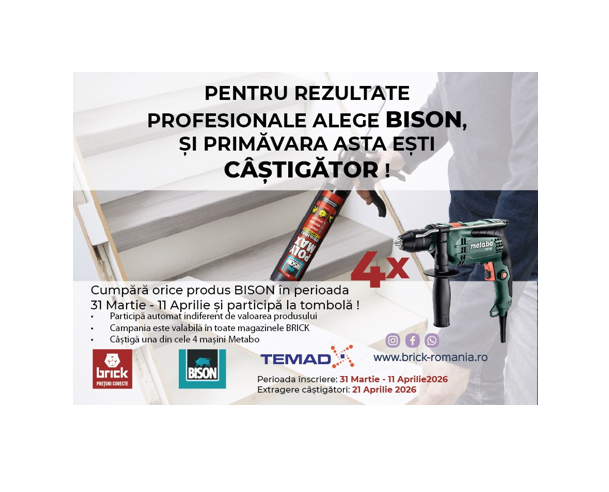 brick romania lanseaza o campanie cu premii pentru clientii din magazinele fizice pentru rezultate profesionale alege bison si primavara asta esti castigator 69cb3d9fb2cec
