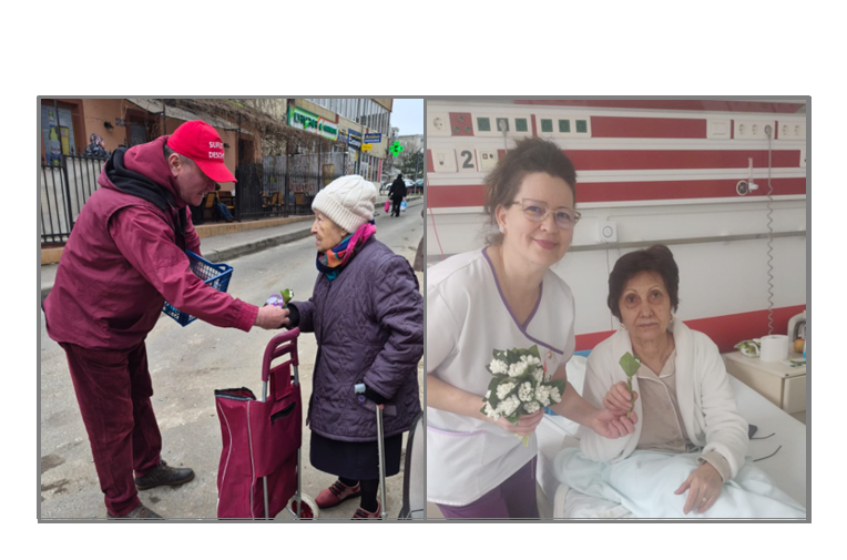 de 1 martie asociatia suflete deschise si arimex comexim 2000 srl au daruit emotie si bucurie femeilor din upu constanta celor internate in spitale dar si batranelor din caminul din poarta alba 69a4595c02826