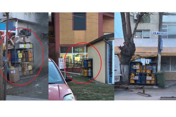 foto un localnic din navodari reclama miros persistent de gaz langa bloc de la rastelurile cu butelii traim cu frica se fumeaza langa acestea fara niciun stres 69a94b001d5ab