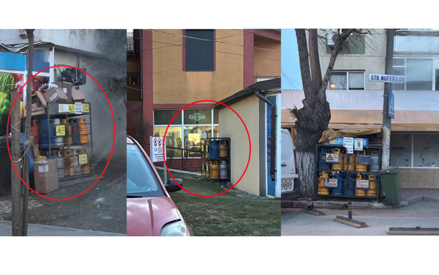 foto un localnic din navodari reclama miros persistent de gaz langa bloc de la rastelurile cu butelii traim cu frica se fumeaza langa acestea fara niciun stres 69a94b001d5ab