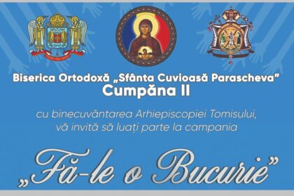 parohia cuvioasa parascheva ii cumpana anunta deschiderea campaniei intitulate fa le o bucurie darul oferit cu inima curata devine mangaiere 69b8003087899