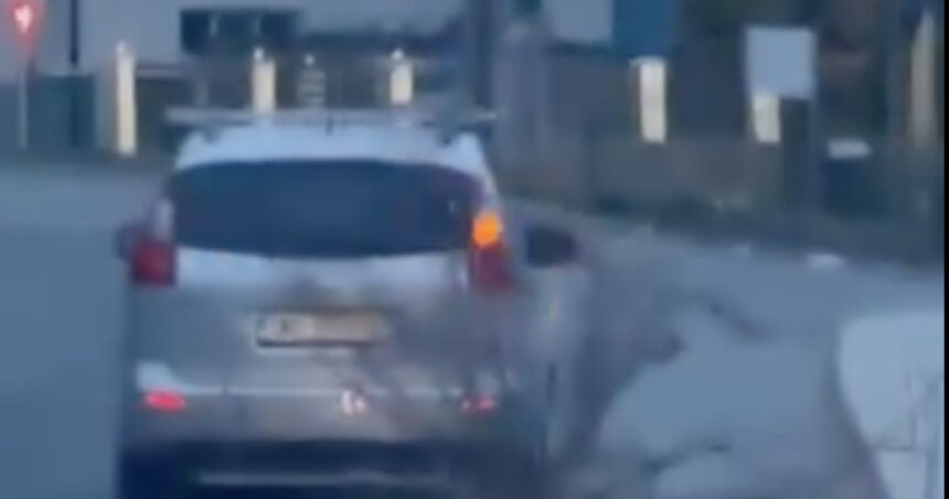 sofer din bistrita surprins in timp ce tara un trunchi de copac de 16 metri pe carosabil 69c79bde965f3