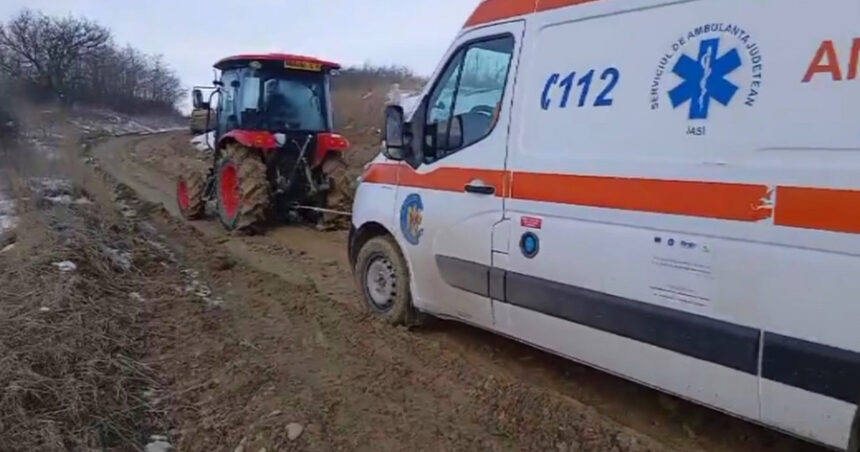 video bebelus mort in iasi dupa ce ambulanta a ramas blocata in noroi echipajele au ajuns dupa mai bine de o ora 69aeb286def6f