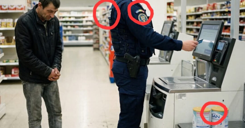 video fake news viral demontat de autoritati un jandarm a platit din banii lui laptele pe care un barbat a incercat sa l fure din magazin 69b3bccaa696d