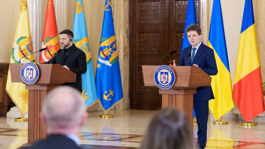 video presedintele nicusor dan dupa intalnirea cu zelenski productie comuna de drone in romania 69b2f27ae0eaa