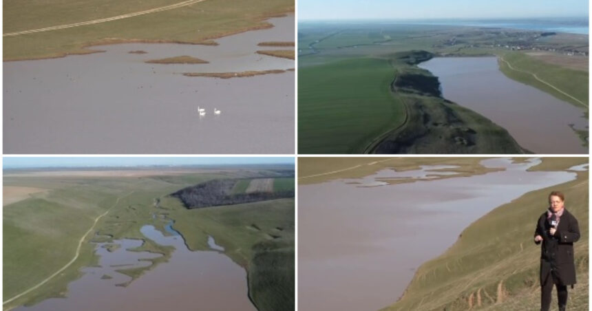 video un lac din olt secat ani la rand s a reumplut dupa ploile si ninsorile din ultimele luni au inceput sa apara si pasarile 69b6401e7a0c1