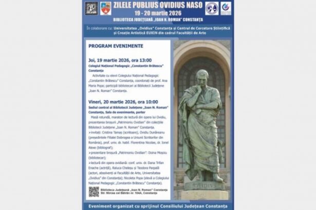 zilele publius ovidius naso organizate la constanta pe 19 si 20 martie 69b98f8460d53