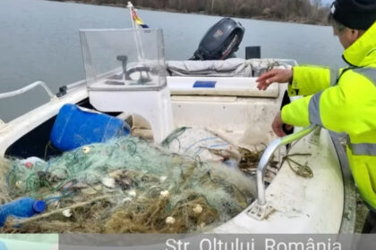 comisarii garzii de mediu au scos peste 6 kilometri de plase ilegale si sute de kilograme de peste braconat din ape 69d3fef1228b4