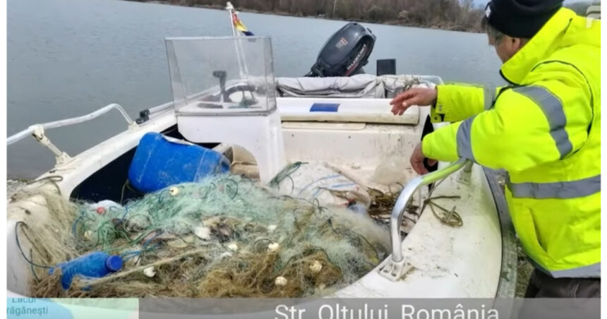 comisarii garzii de mediu au scos peste 6 kilometri de plase ilegale si sute de kilograme de peste braconat din ape 69d3fef1228b4