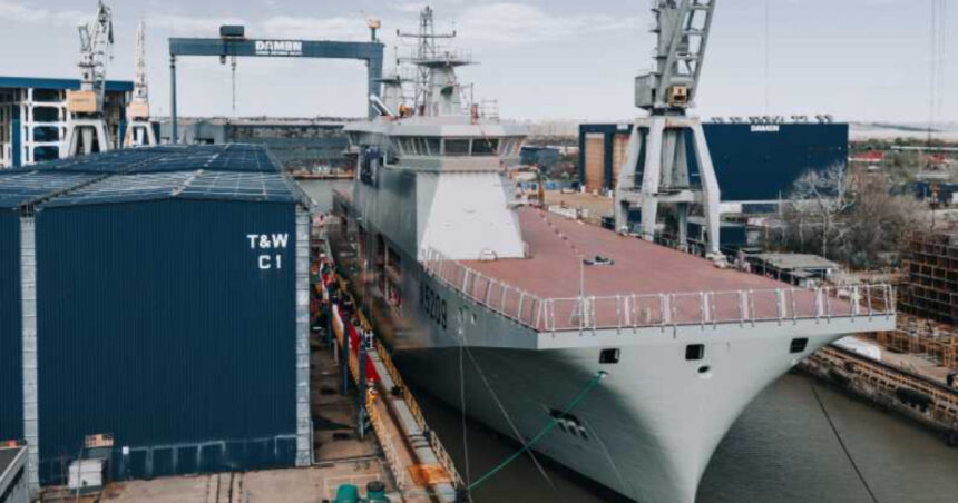 primul portavion pentru drone din europa a fost lansat la apa la galati 69d570218930e