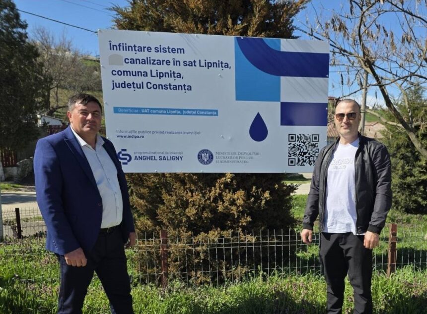 proiect de peste 24 milioane de euro in lipnita primarul nicolae florin dinu a semnat contractul pentru lucrari la reteaua de canalizare 69d3cf667ac80
