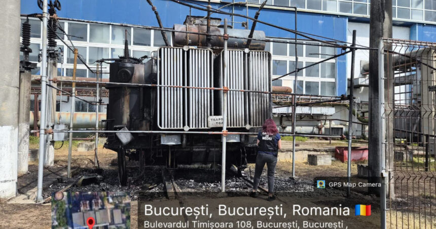 foto garda de mediu verificari dupa incendiul de la cet vest solul posibil contaminat pe o suprafata de 50 de metri patrati 69fb379306c67
