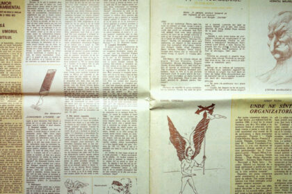 o fisa informativa din anii 80 in caricatura e prezentat un tobosar care tremura de frig iar toba e o canistra de benzina goala 69fc49ca83d3d