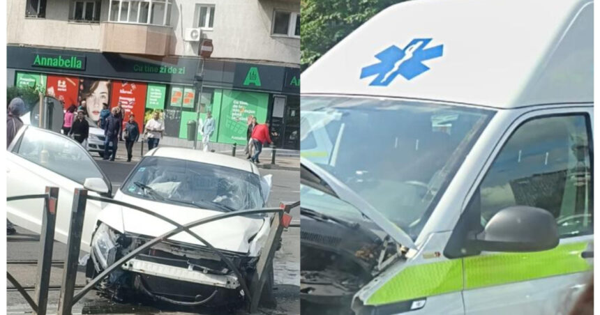 video accident in sectorul 2 al capitalei o ambulanta a intrat in plin intr o masina momentul impactului surprins de o camera de bord 6a0595dd4ef4b