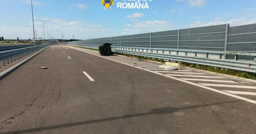 video cursa periculoasa pe autostrada soarelui un barbat s a rasturnat cu masina incercand sa scape de politisti ce au descoperit asupra sa 6a1c10f7aaec2