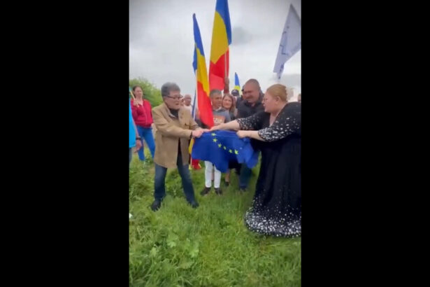 video diana sosoaca a sfasiat drapelul ue de ziua europei in aceeasi zi a fost a fost la ambasada rusiei 6a0033bdeae90