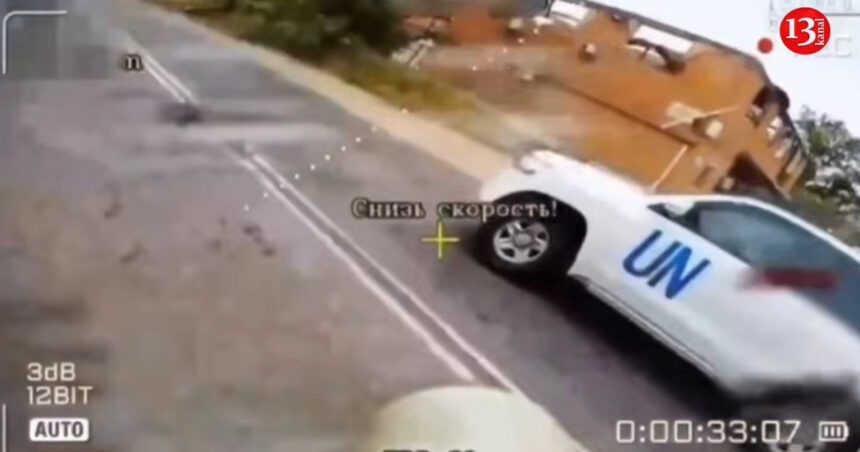 video momentul in care rusii au luat la tinta un vehicul al onu apoi au publicat imaginile si au documentat propria crima de razboi 6a0785958eeaa