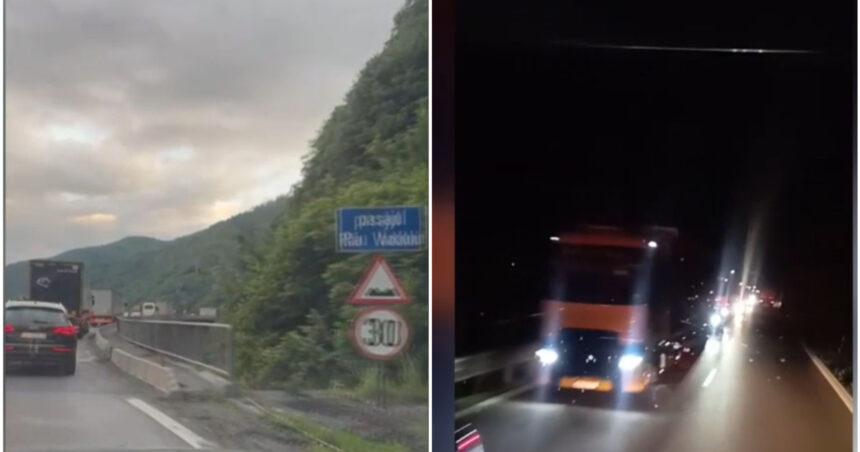 video ambuteiaje pe valea oltului o coloana de masini s a format in timpul noptii iar soferii au fost blocati cu orele 6a2d93612ddf6