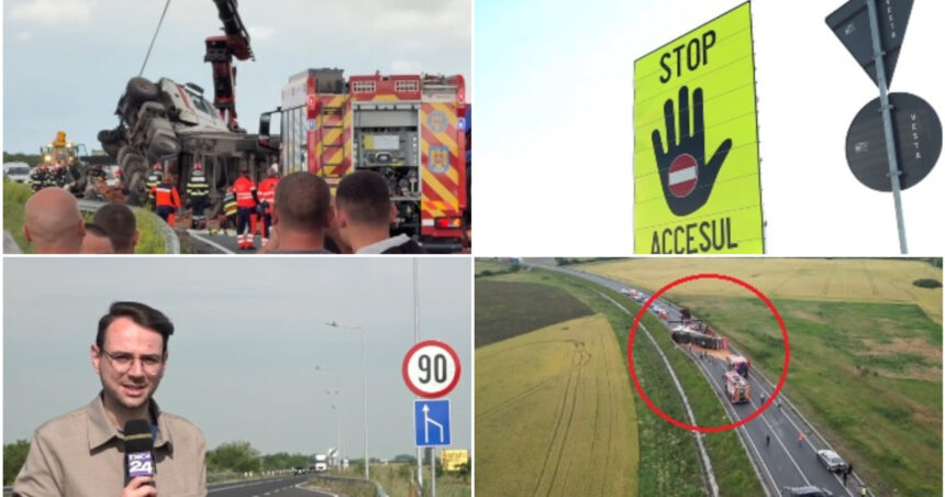 video e haotic accidente in lant pe soseaua de centura a unui mare oras drumarii au suplimentat indicatoarele rutiere insa fara succes 6a24fe19c3c79