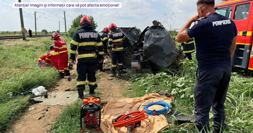 video accident grav in ialomita o masina a fost lovita de un tren de calatori doua persoane au murit iar doi copii au fost raniti 6a4787ea4bdc7