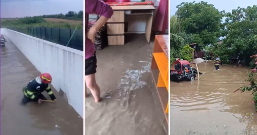 video inundatii in mai multe localitati din prahova pompierii evacueaza apa din case si gospodarii hidrologii au emis cod rosu 6a605fab5657d